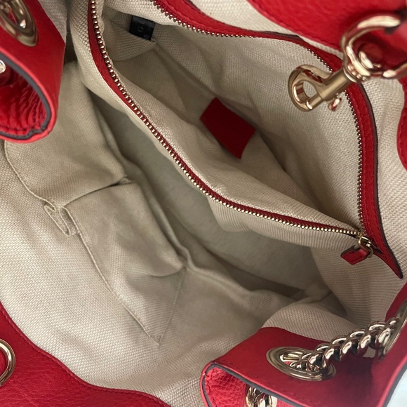 Gucci Red Soho Chain Leather Bag - Picture 14 of 16